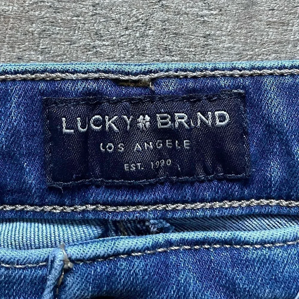 Women’s Lucky Jeans, Frayed-Hem, “Bridgette”, High-Rise, Skinny Jeans. Size 4/27